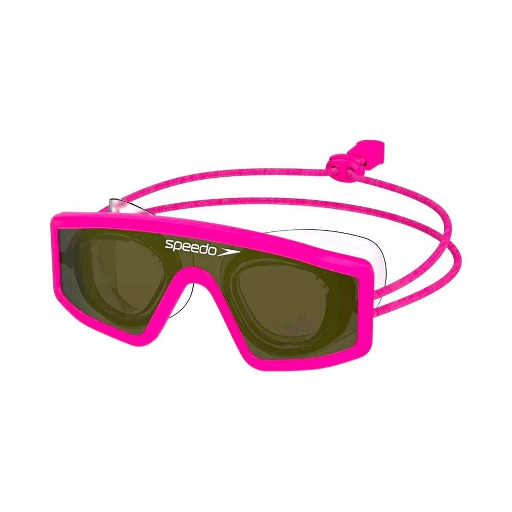 Speedo Kids Sunny Vibes Vizor Swim Goggles Pink Ages 3-6 Anti Fog UV Open Box
